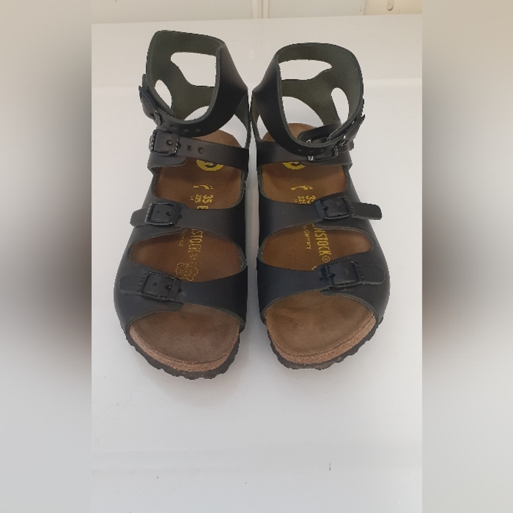 Women's Black Birkenstock Sandals - size 35